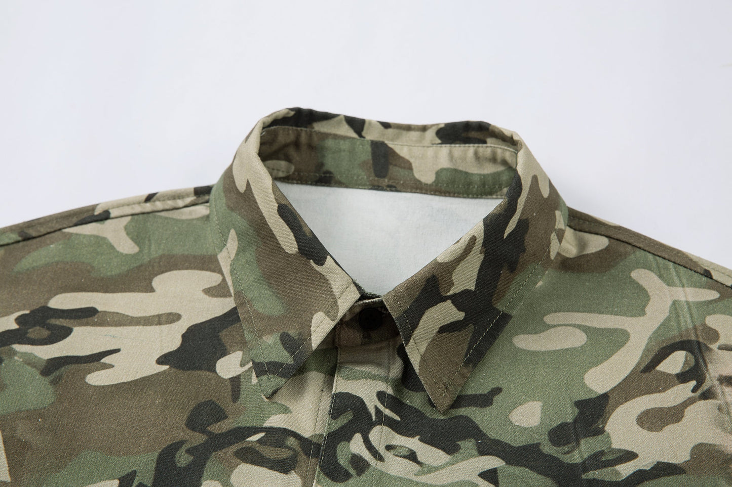 CapCabin Layered Camo-Leopard Short-Sleeve Shirt