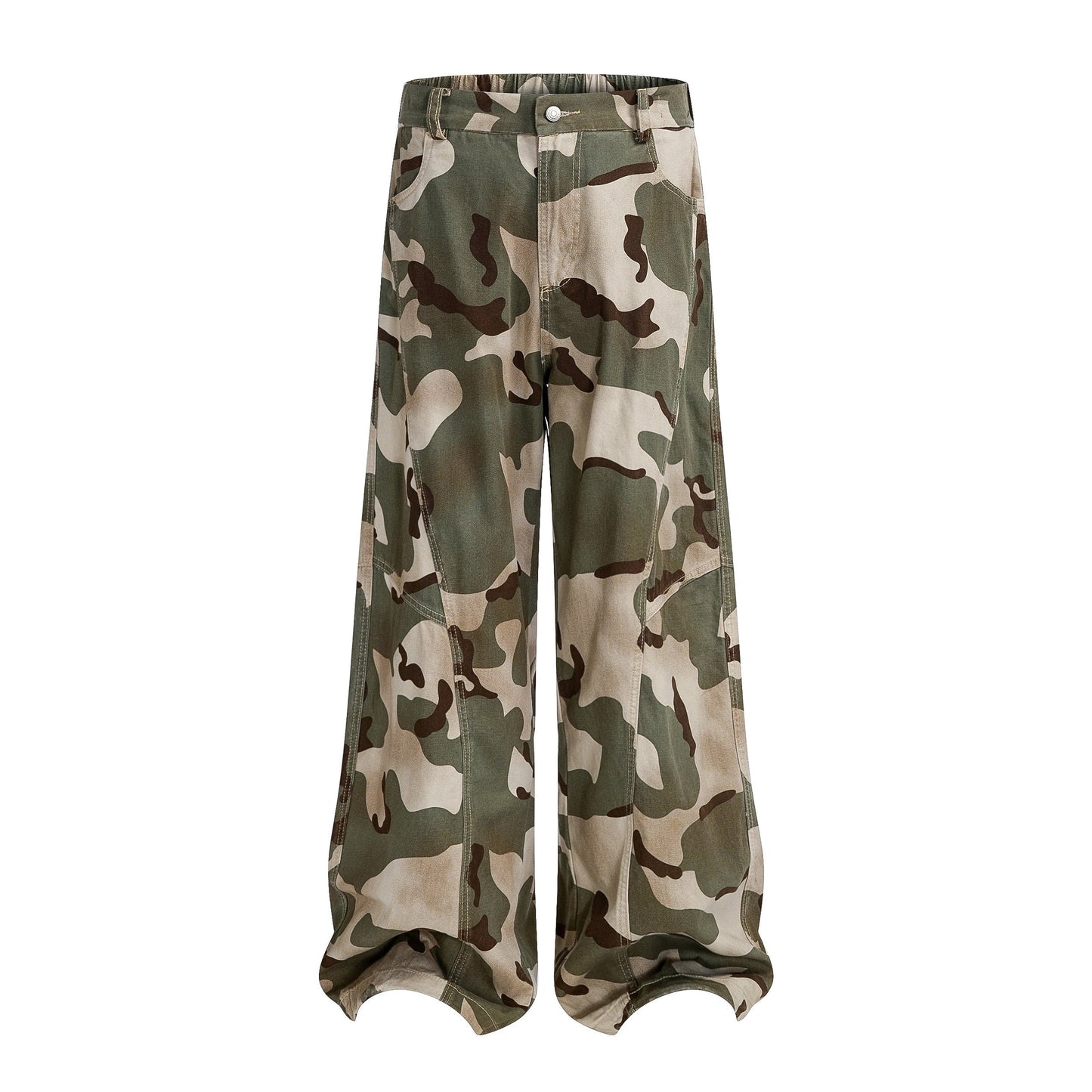 CapCabin “Urban Camo Wide-Leg Pants”