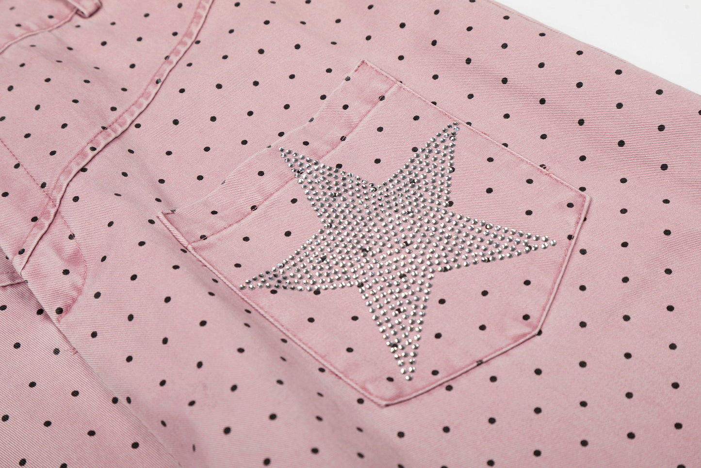 CapCabin “Polka Star Wide-Leg Pants”