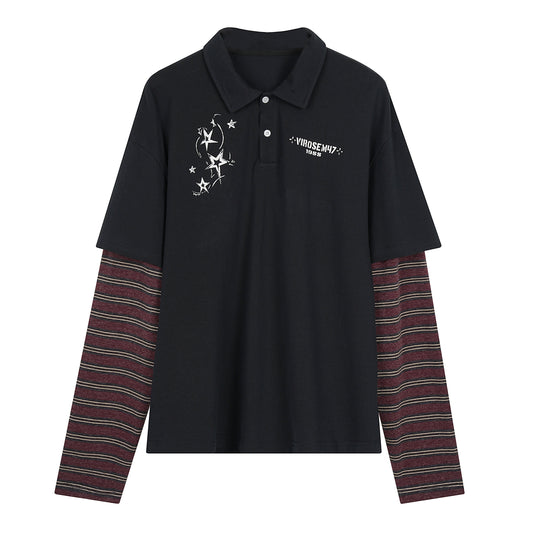 CapCabin Layered Star Polo Tee