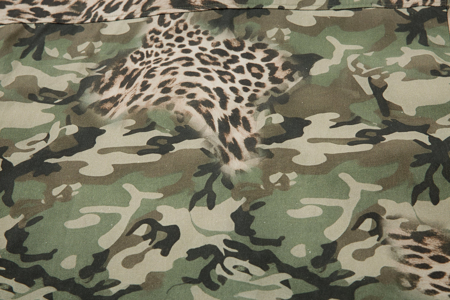 CapCabin Layered Camo-Leopard Short-Sleeve Shirt