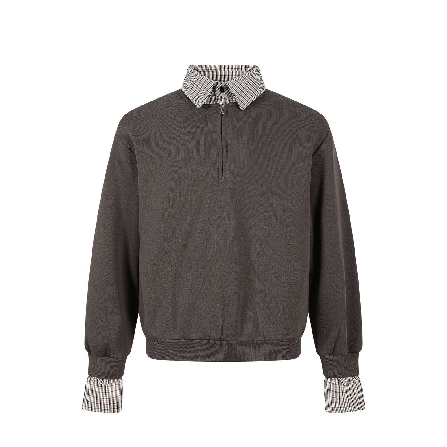 CapCabin Layered Collar Half-Zip Pullover