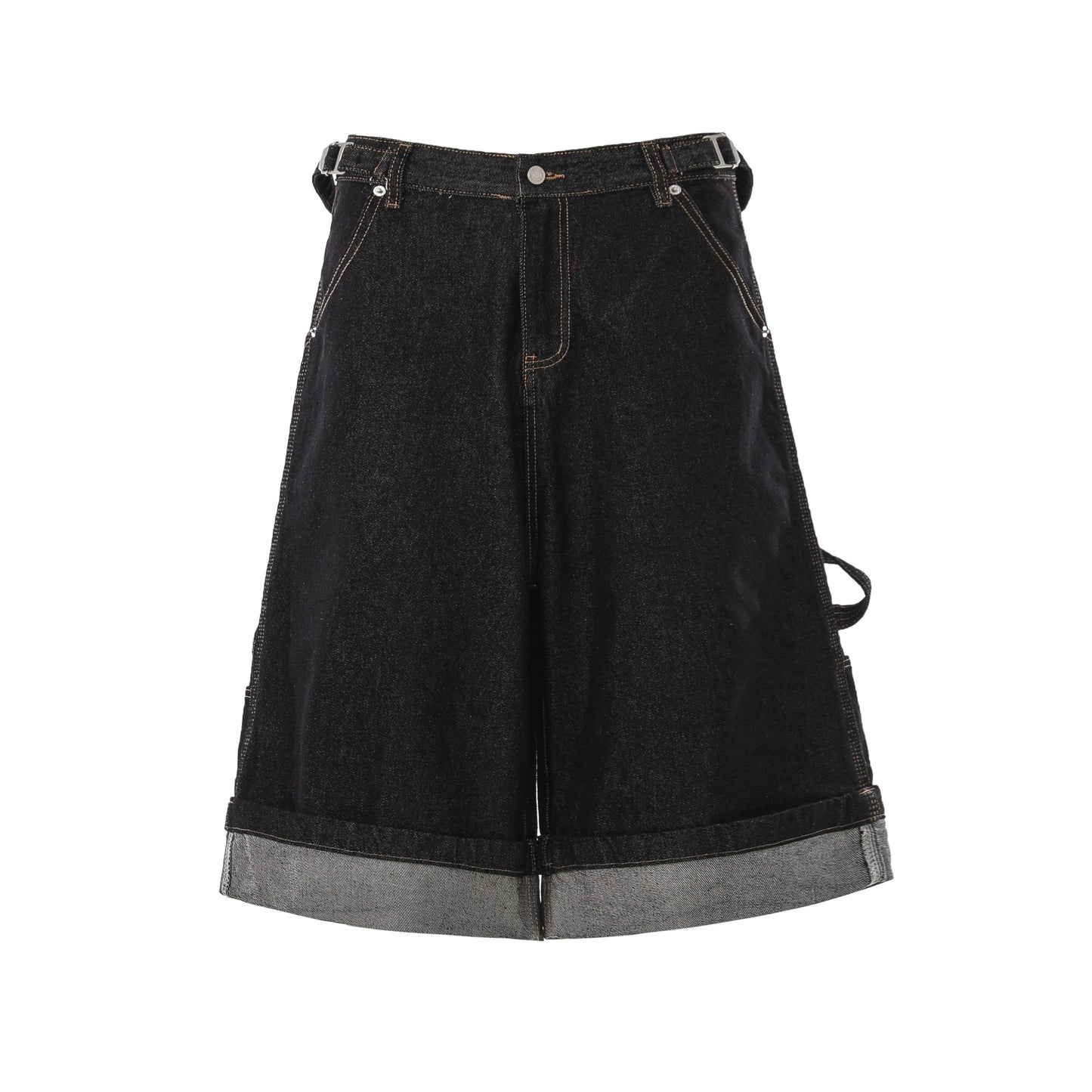 CapCabin “Raw Edge Denim Cargo Shorts”