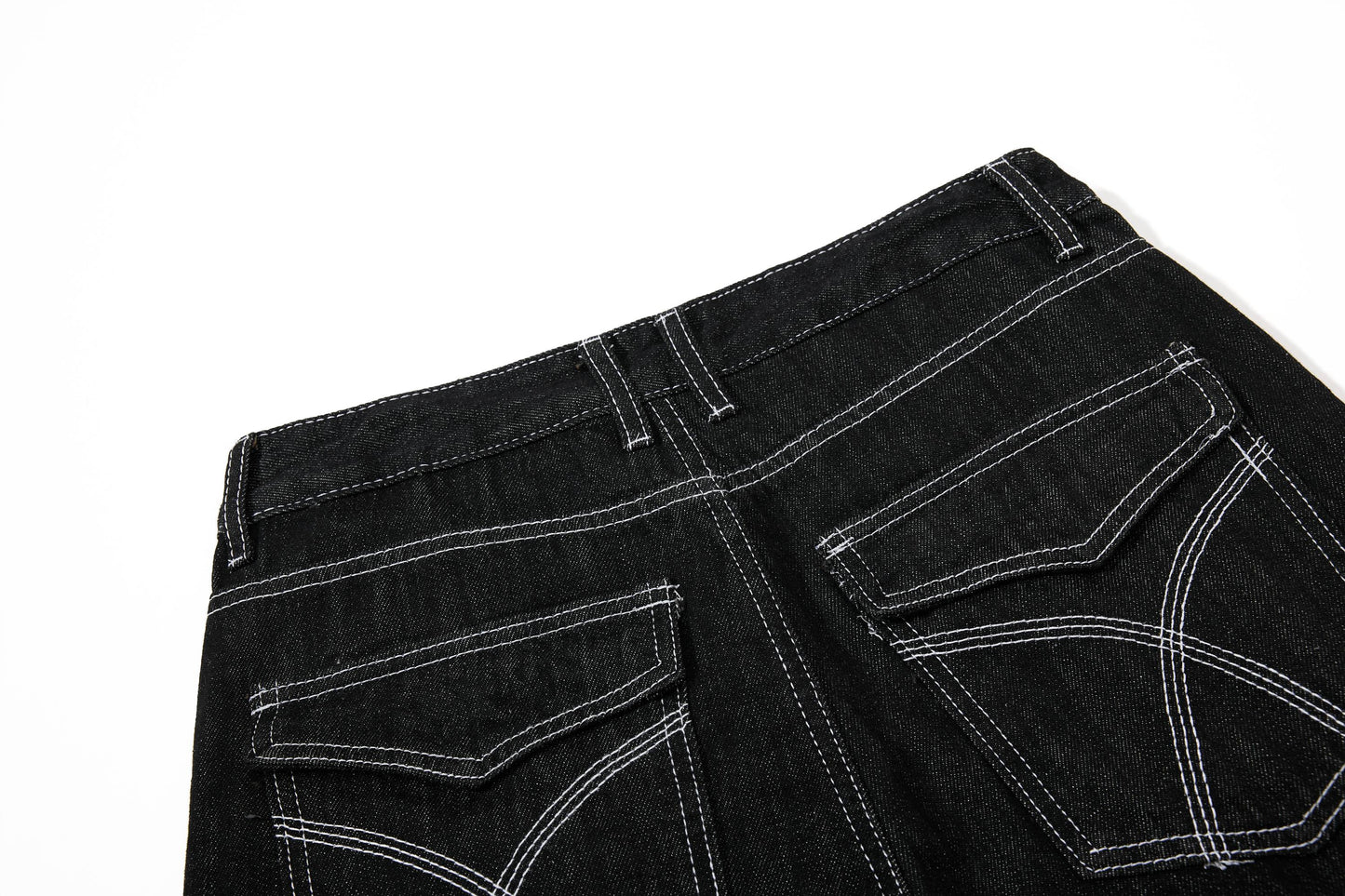 CapCabin Studded Strap Denim Pants