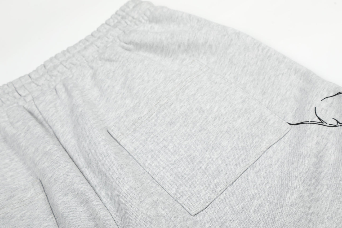 CapCabin Gothic Line Graphic Wide-Leg Sweatpants