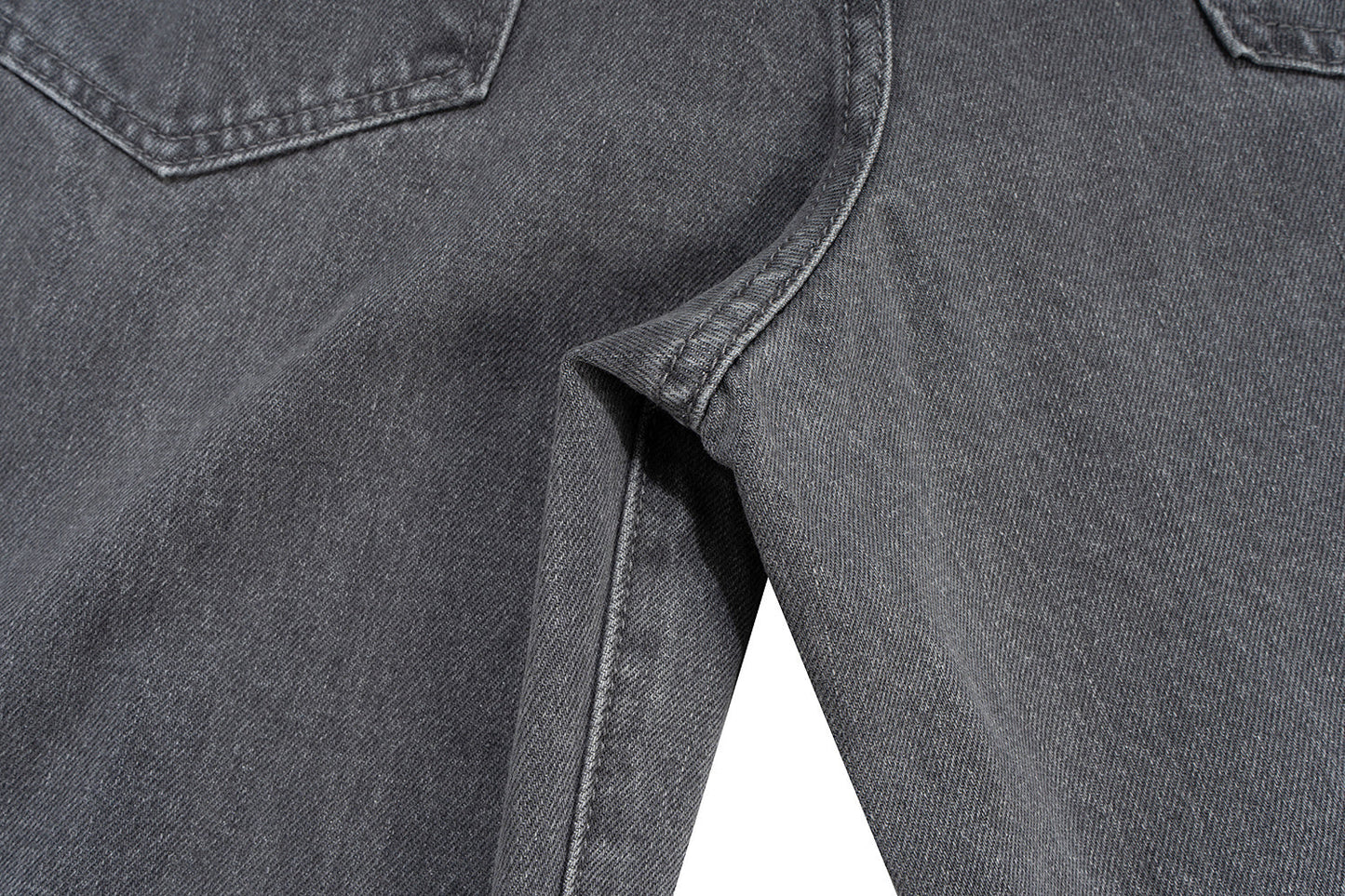 CapCabin Button-Fly Washed Denim Pants