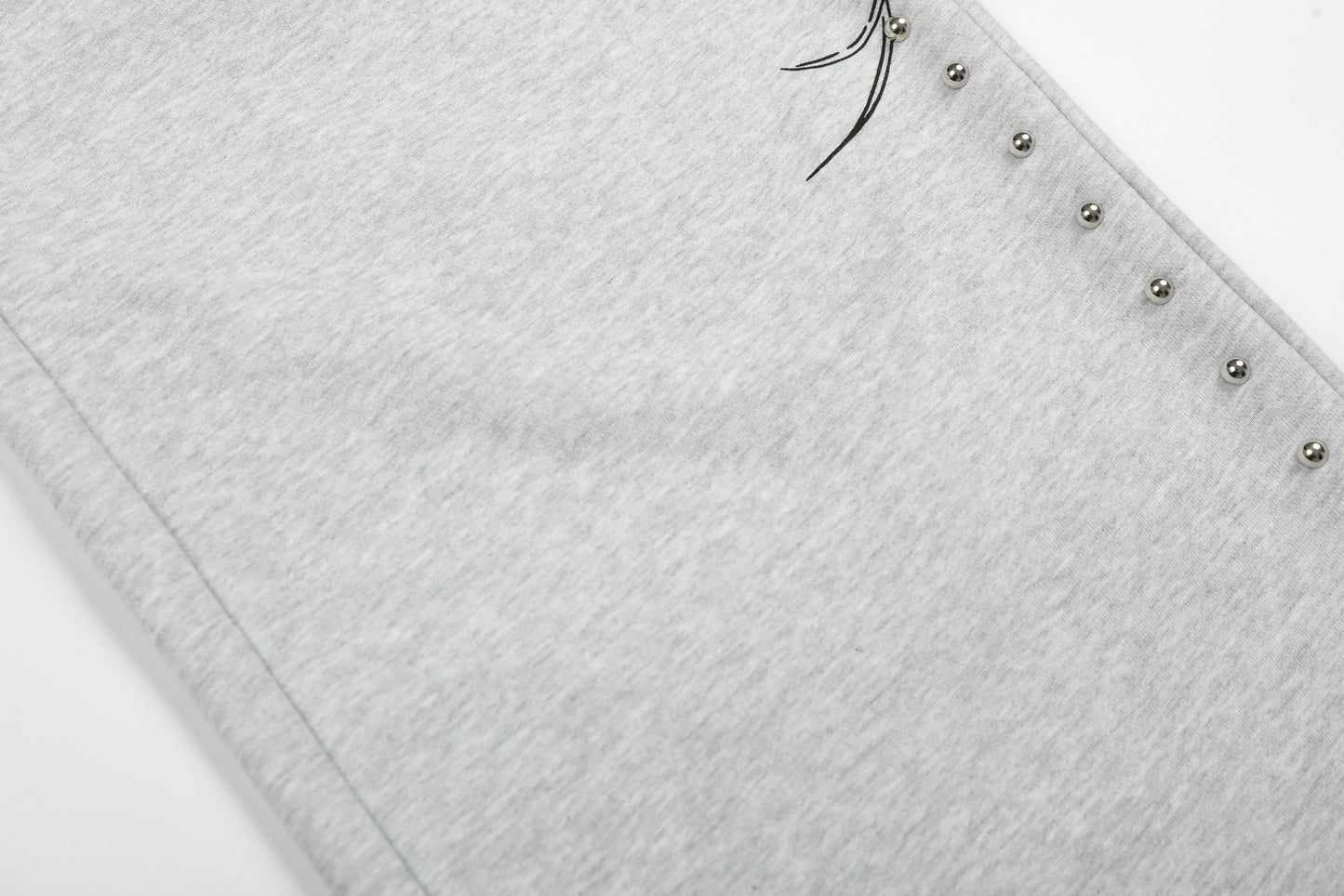 CapCabin Gothic Line Graphic Wide-Leg Sweatpants