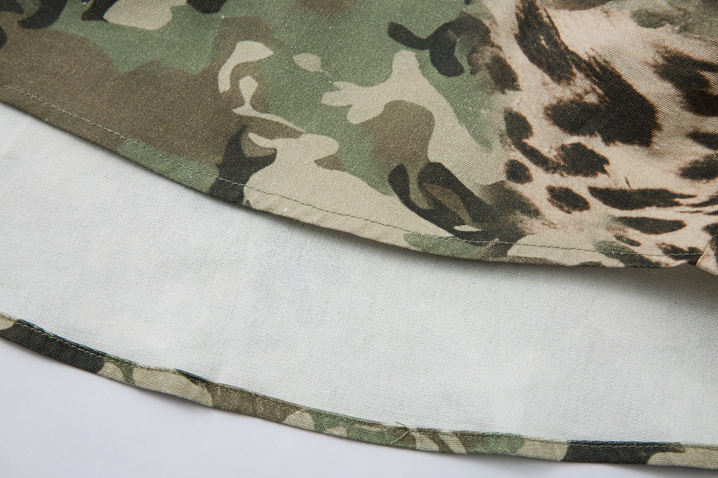 CapCabin Layered Camo-Leopard Short-Sleeve Shirt