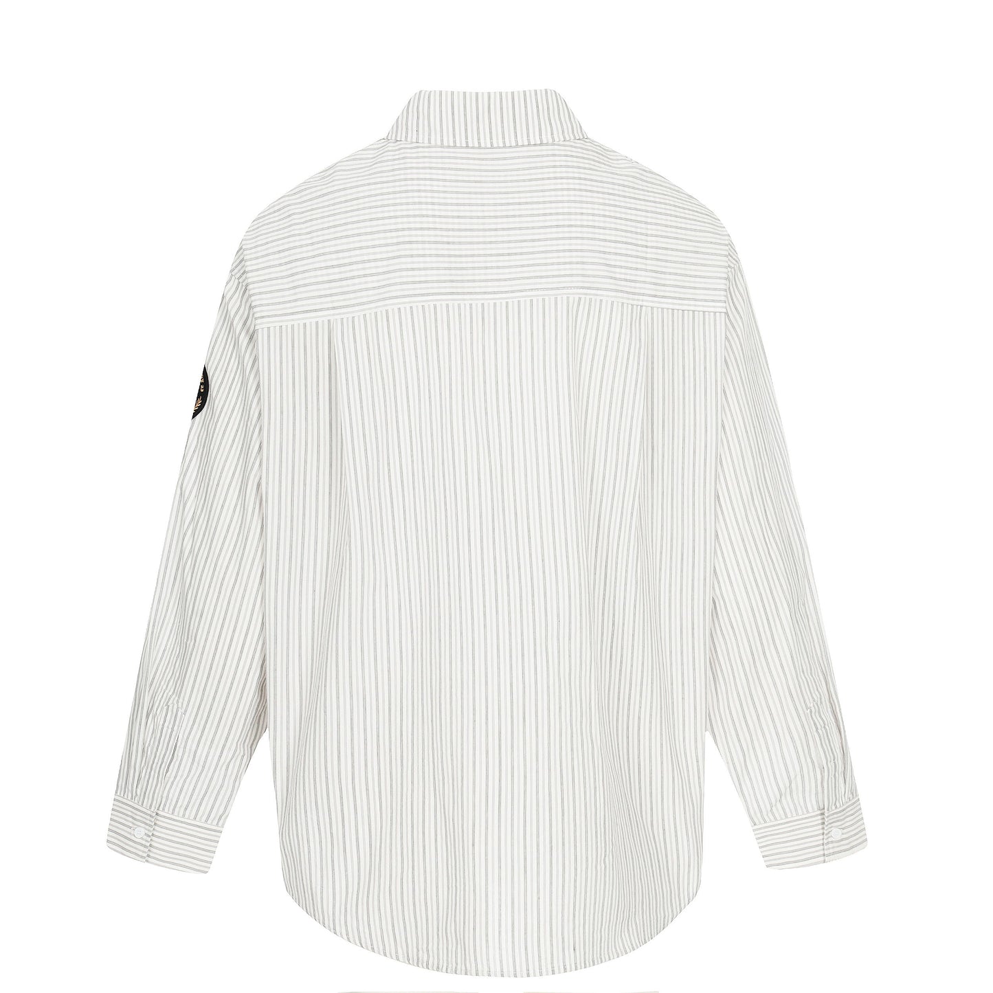 CapCabin Striped Logo Button-Up Shirt