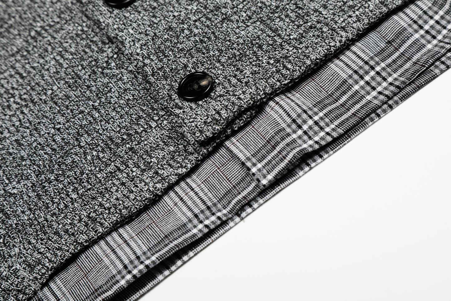 CapCabin “Layered Knit Check Shirt”