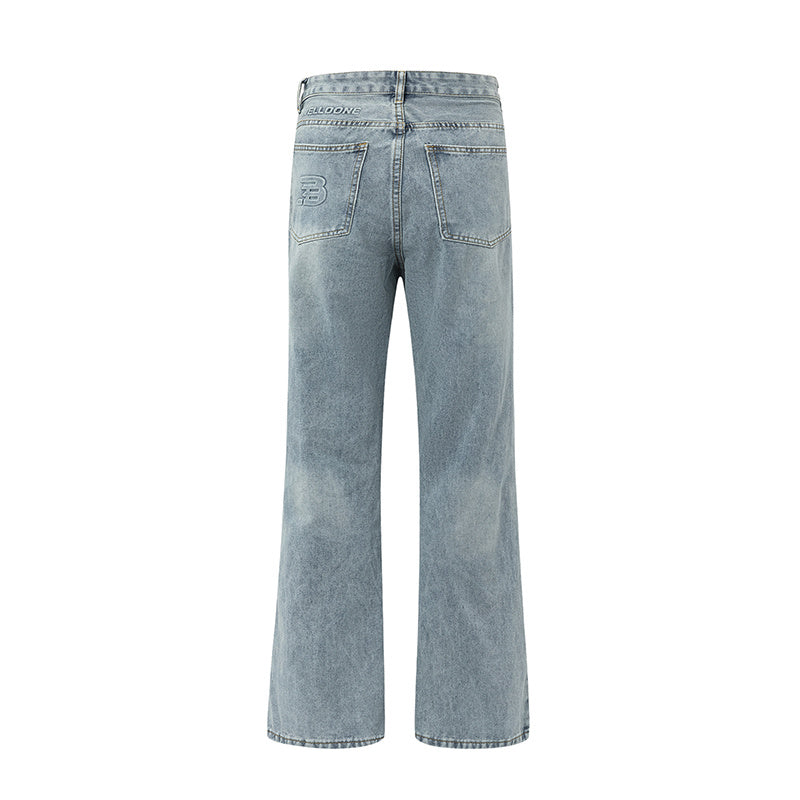 WELLDONE Washed Straight-Leg Jeans