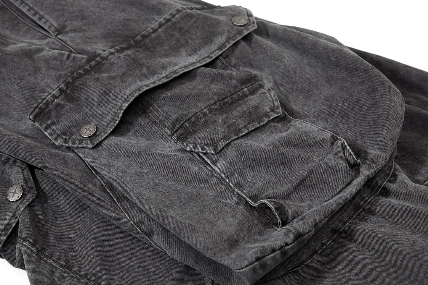 CapCabin Washed Wide-Leg Cargo Pants