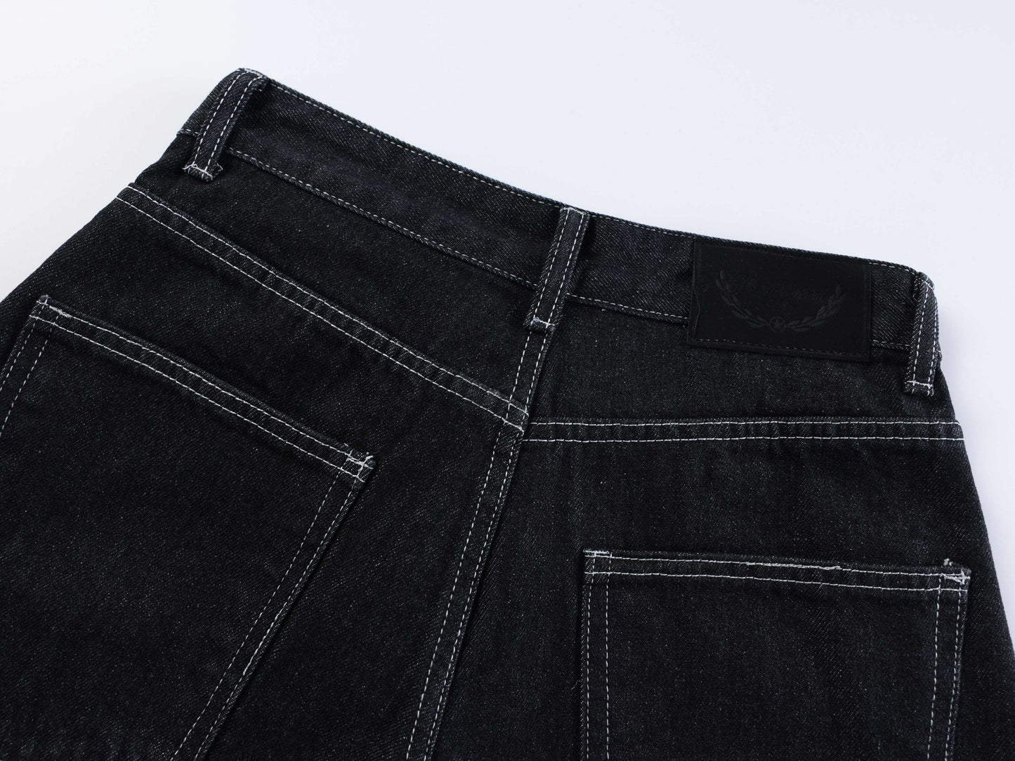 CapCabin Wide-Leg Buckle Denim Shorts
