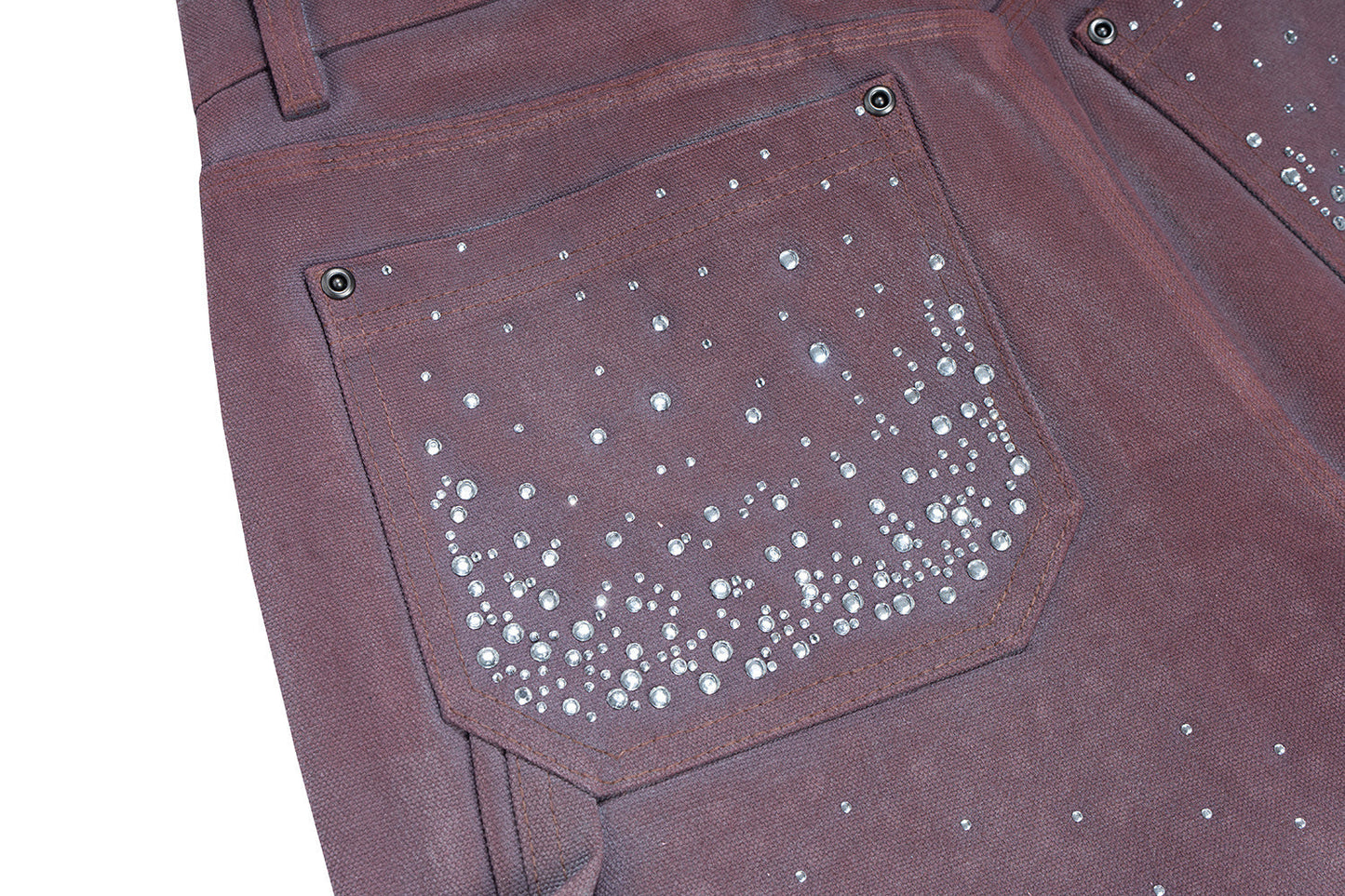CapCabin Studded Denim Shorts