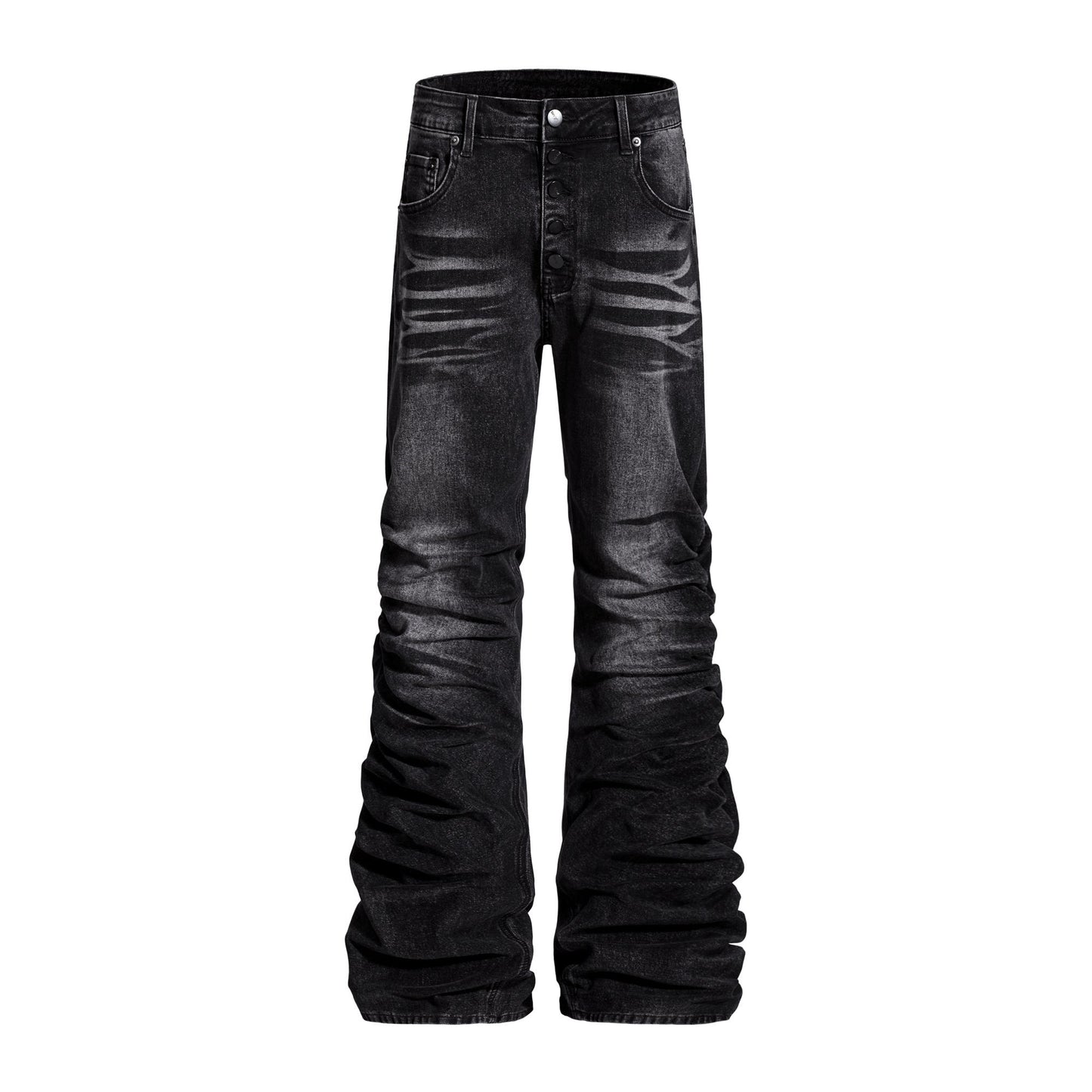 CapCabin Stacked Washed Denim Pants