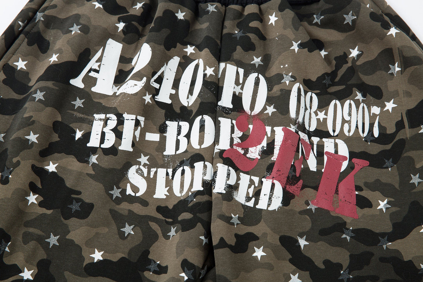 CapCabin Star Camo Wide-Leg Sweatpants