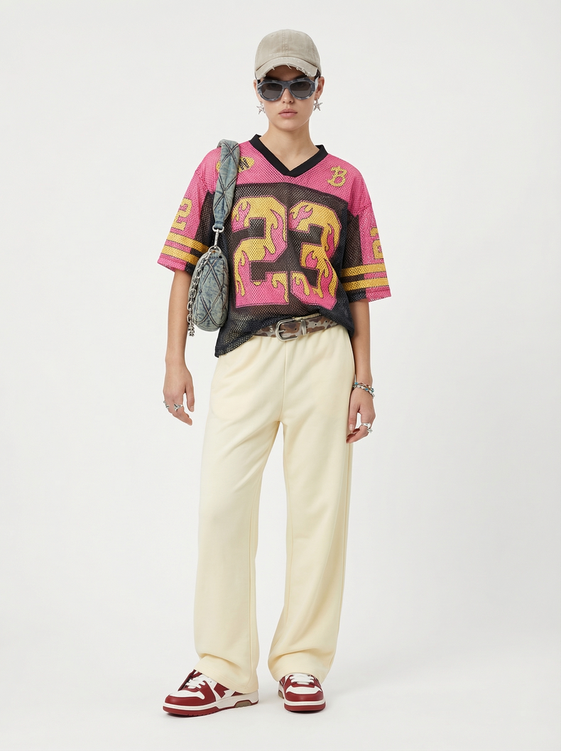 CapCabin “Flame 23” Mesh Jersey T-Shirt