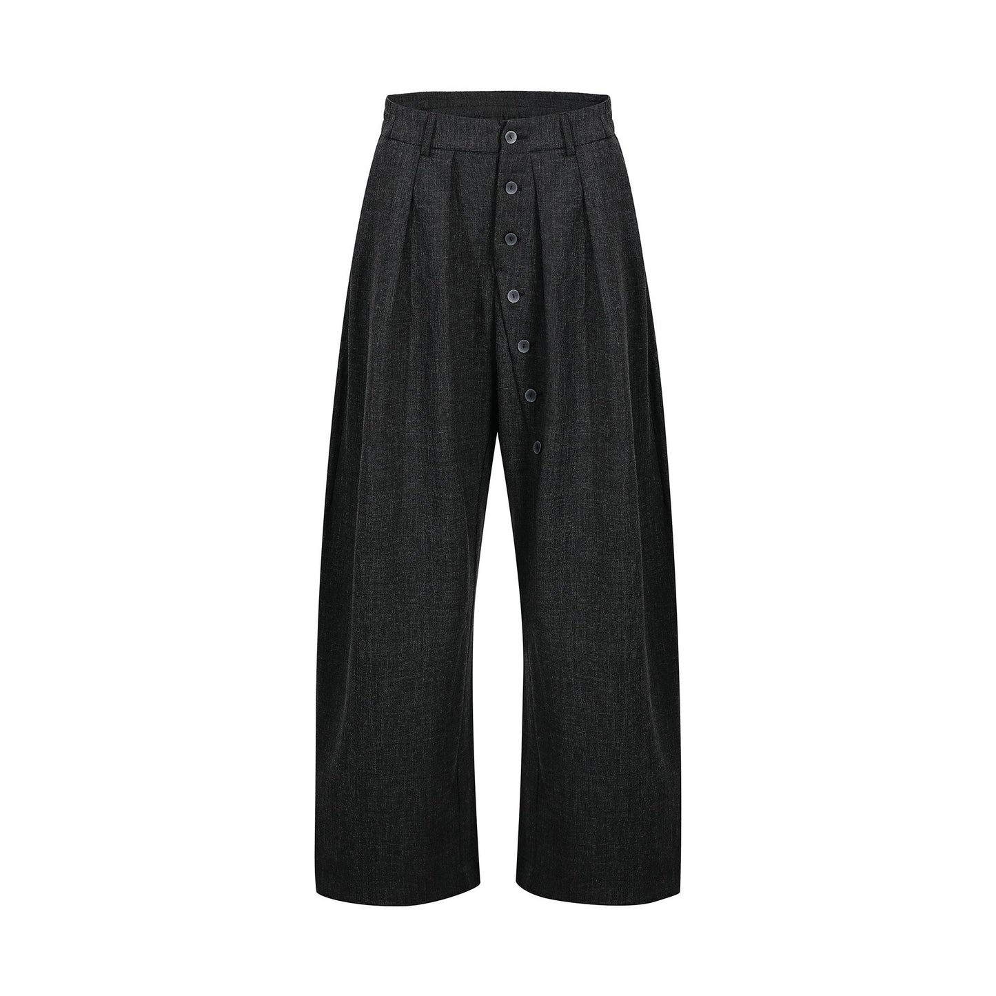 CapCabin “Minimal Pleated Wide-Leg Pants”