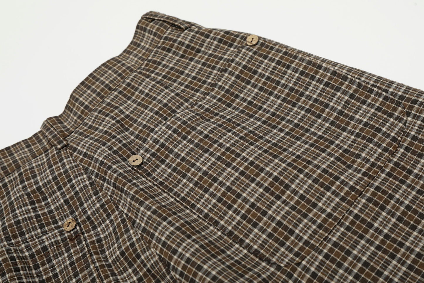 CapCabin “Vintage Check Wide-Leg Pants”