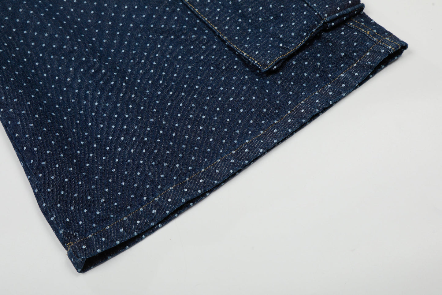 CapCabin Polka Dot Denim Cargo Shorts