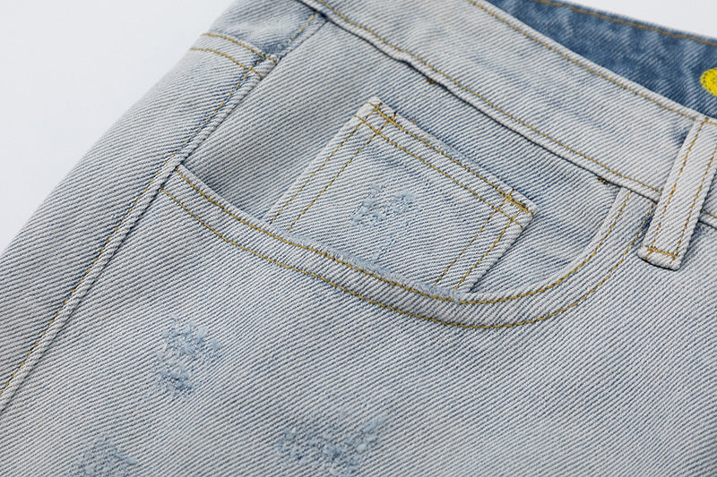 Drew House Distressed Smiley Jeans