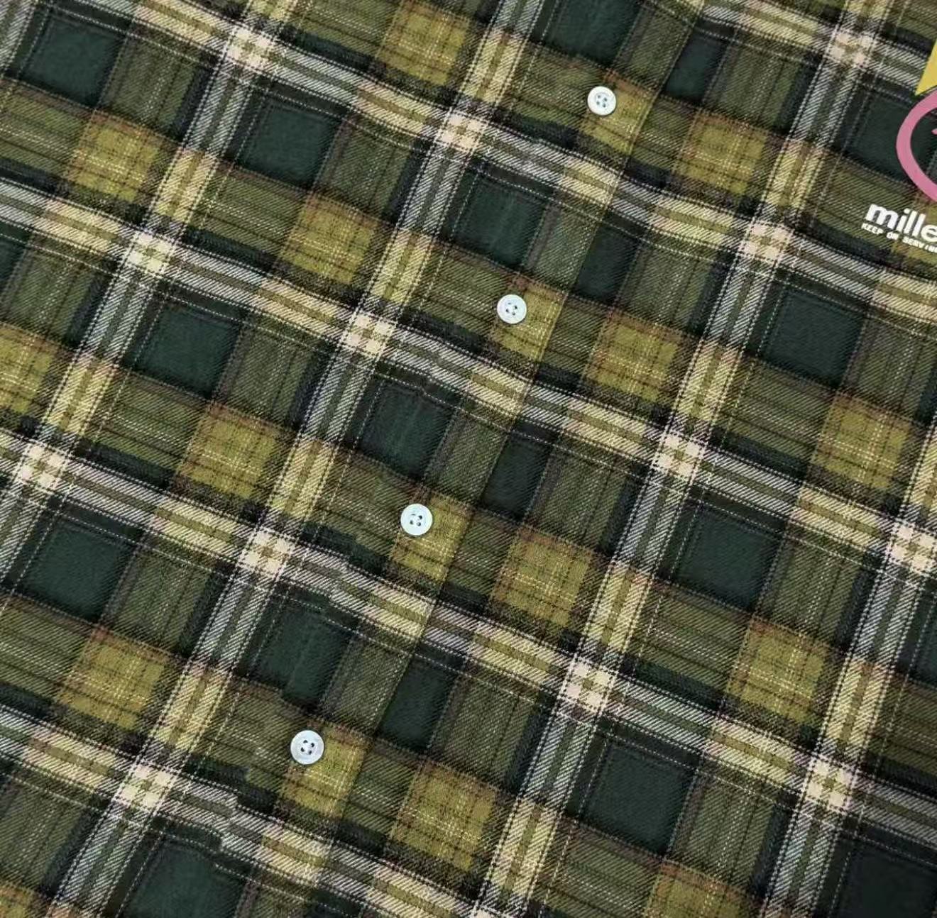 Vintage Plaid Graphic Long Sleeve Shirt