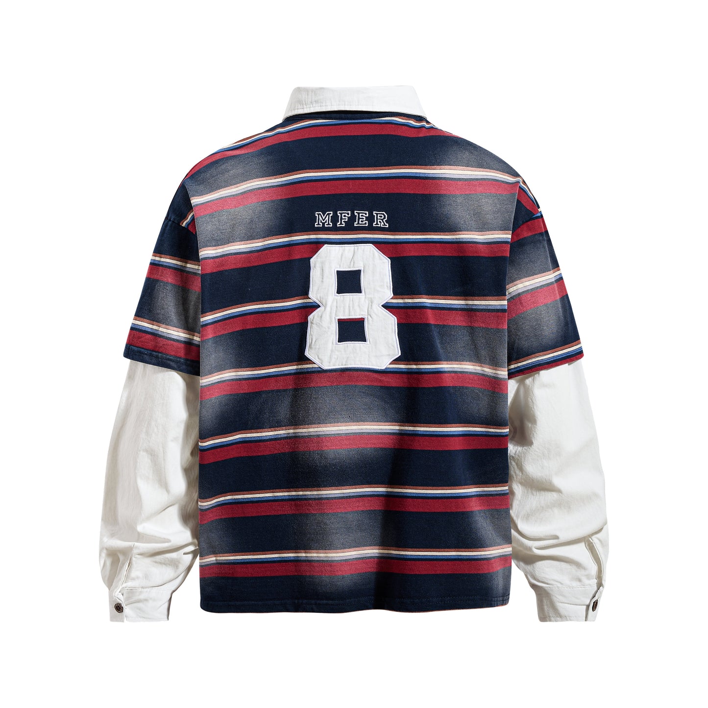CapCabin Layered Stripe Polo Long-Sleeve
