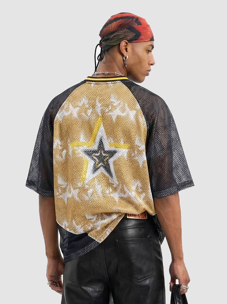 CapCabin “Star Impact” Mesh Jersey T-Shirt