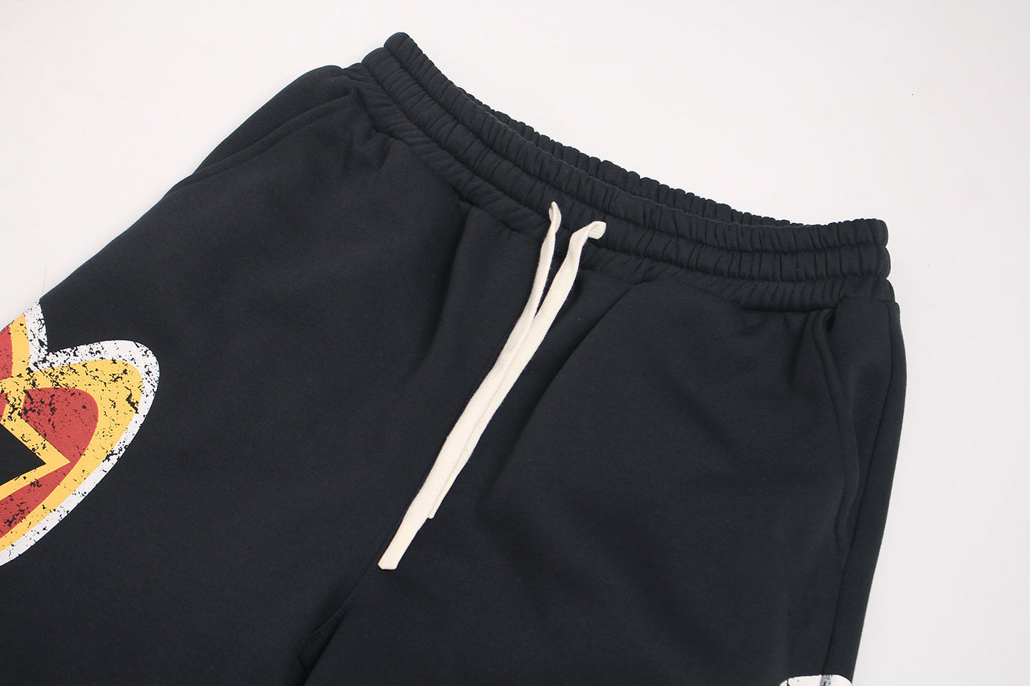 CapCabin Fleece-Lined Sports Letter Wide-Leg Sweatpants
