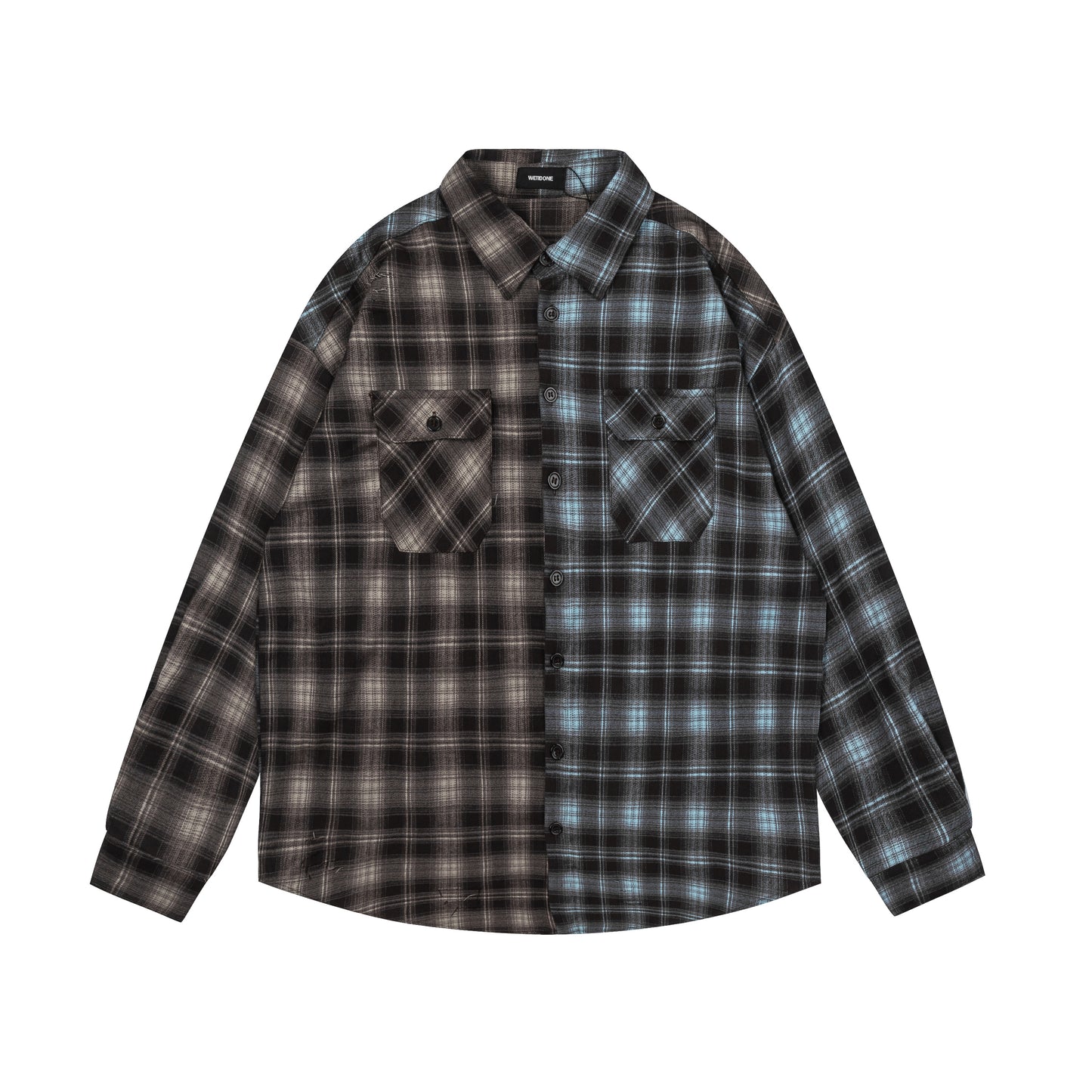 WELLDONE Split Plaid Overshirt