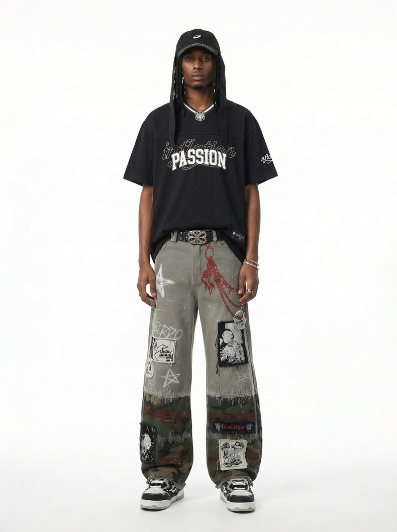 CapCabin Passion Graphic V-Neck Tee