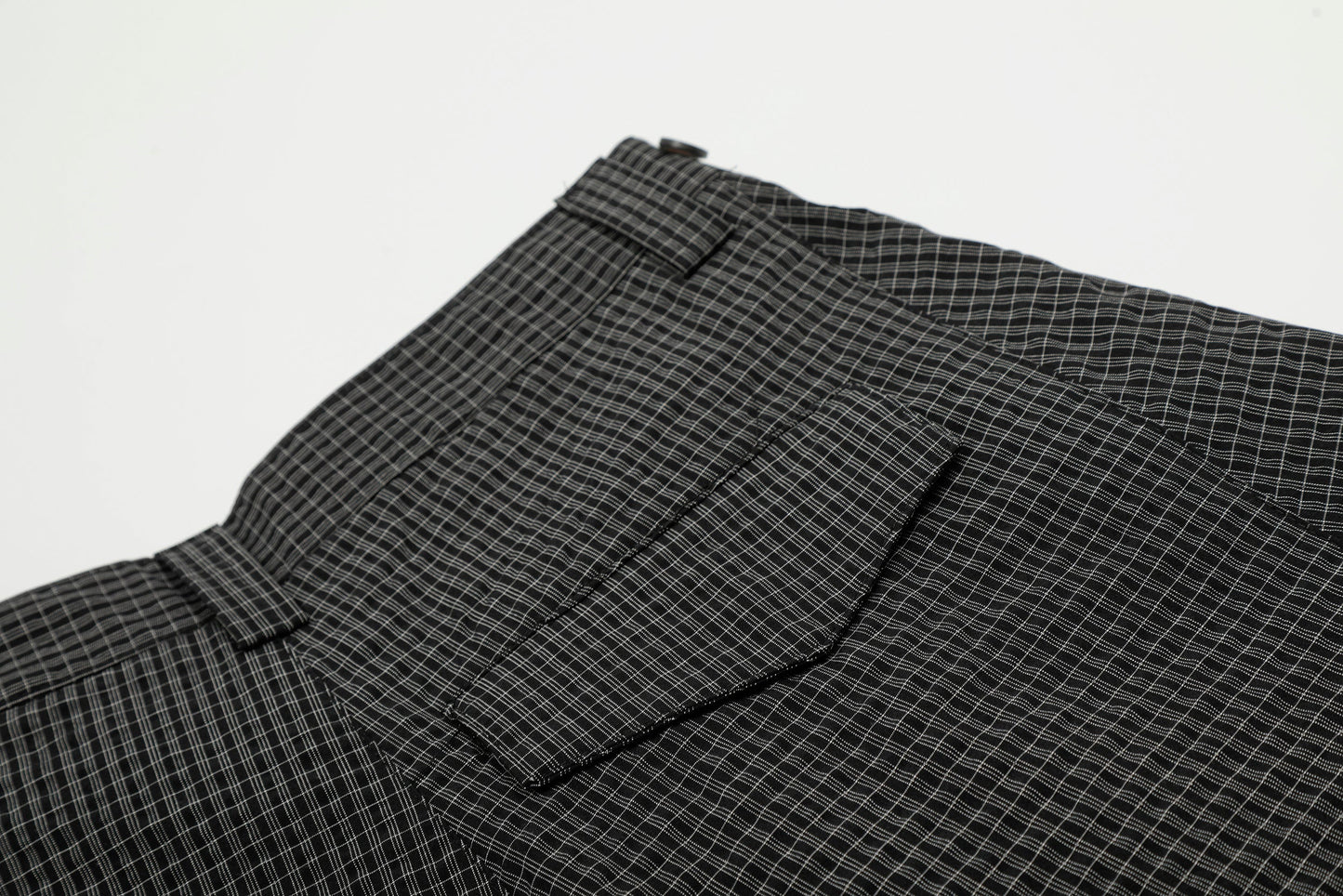 CapCabin Checked Curved-Leg Pants