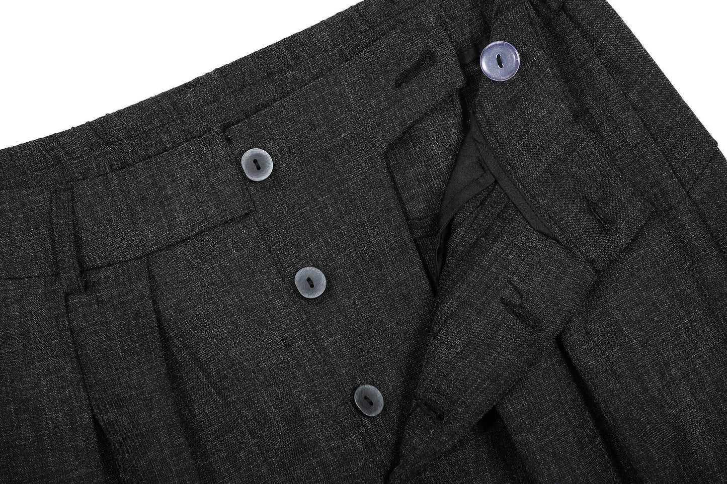 CapCabin “Minimal Pleated Wide-Leg Pants”
