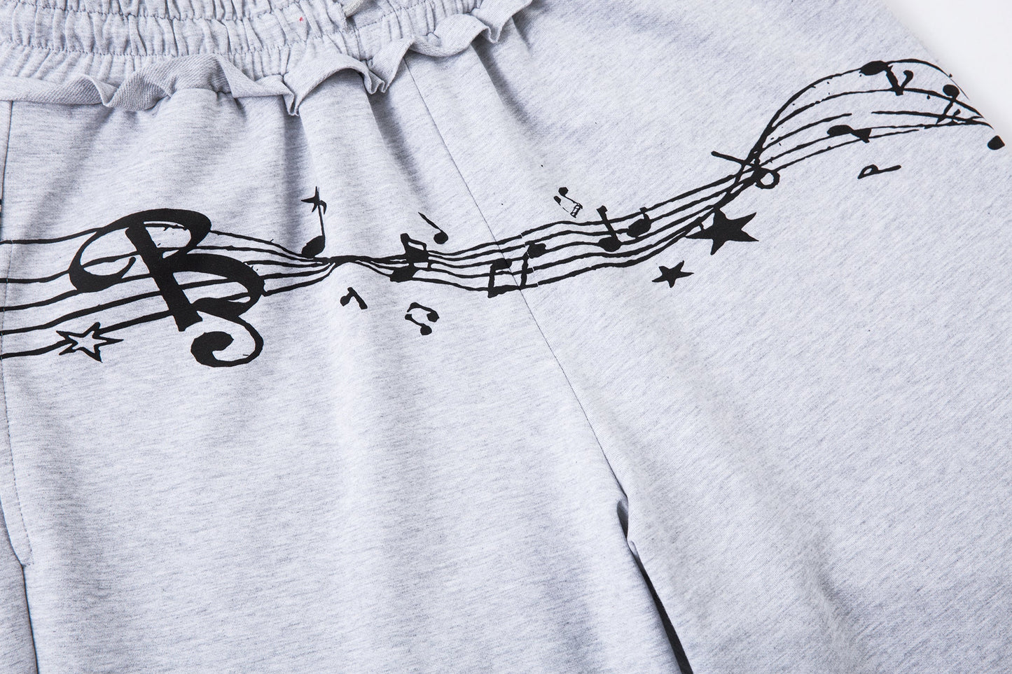 CapCabin Music Graphic Wide-Leg Sweatpants