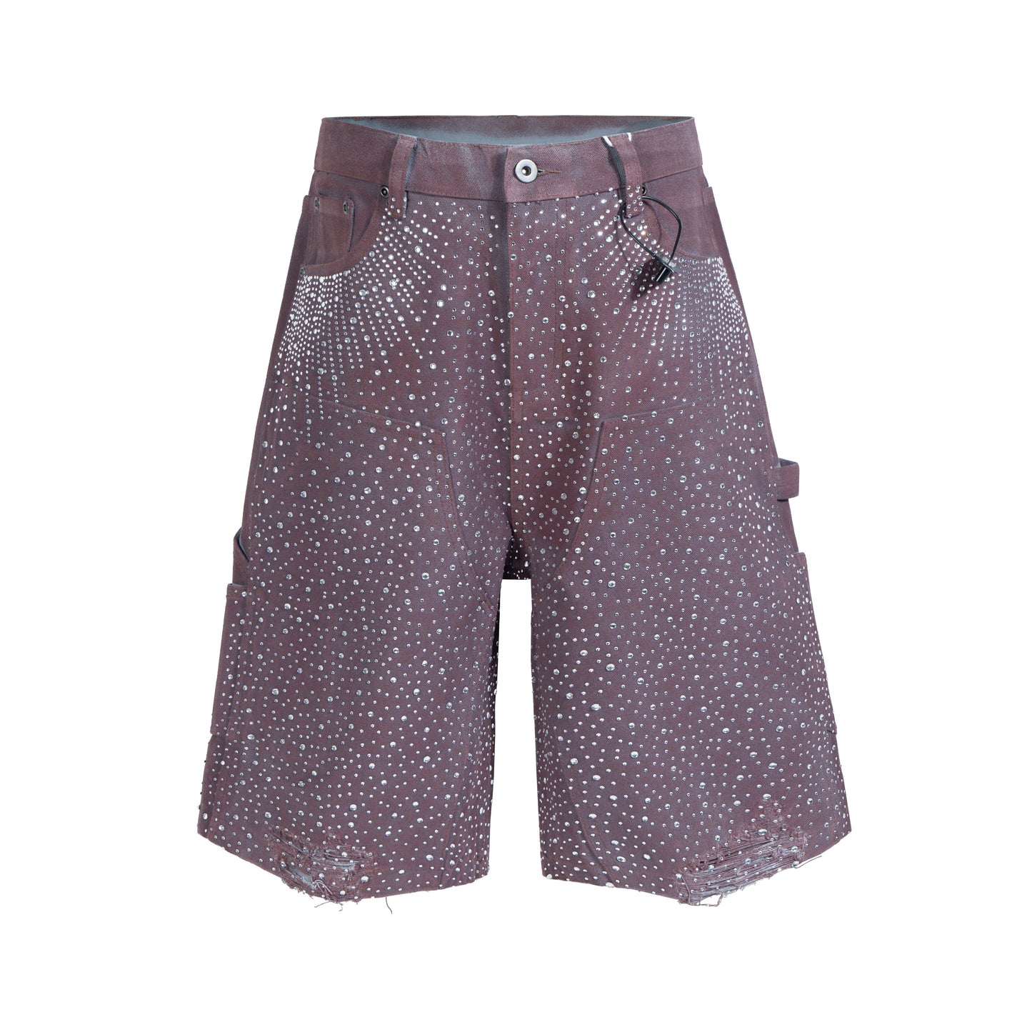 CapCabin Studded Denim Shorts