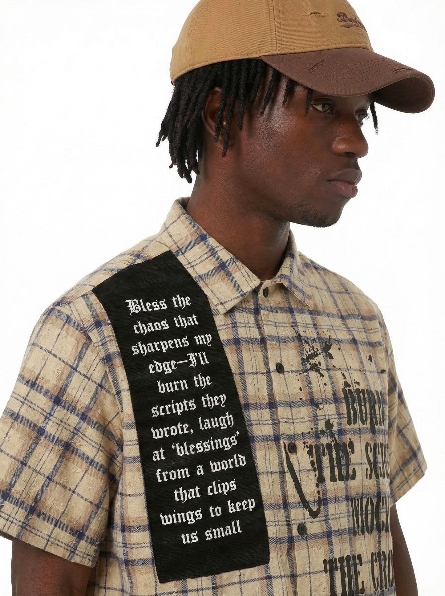 CapCabin “Burn The Script” Plaid Shirt