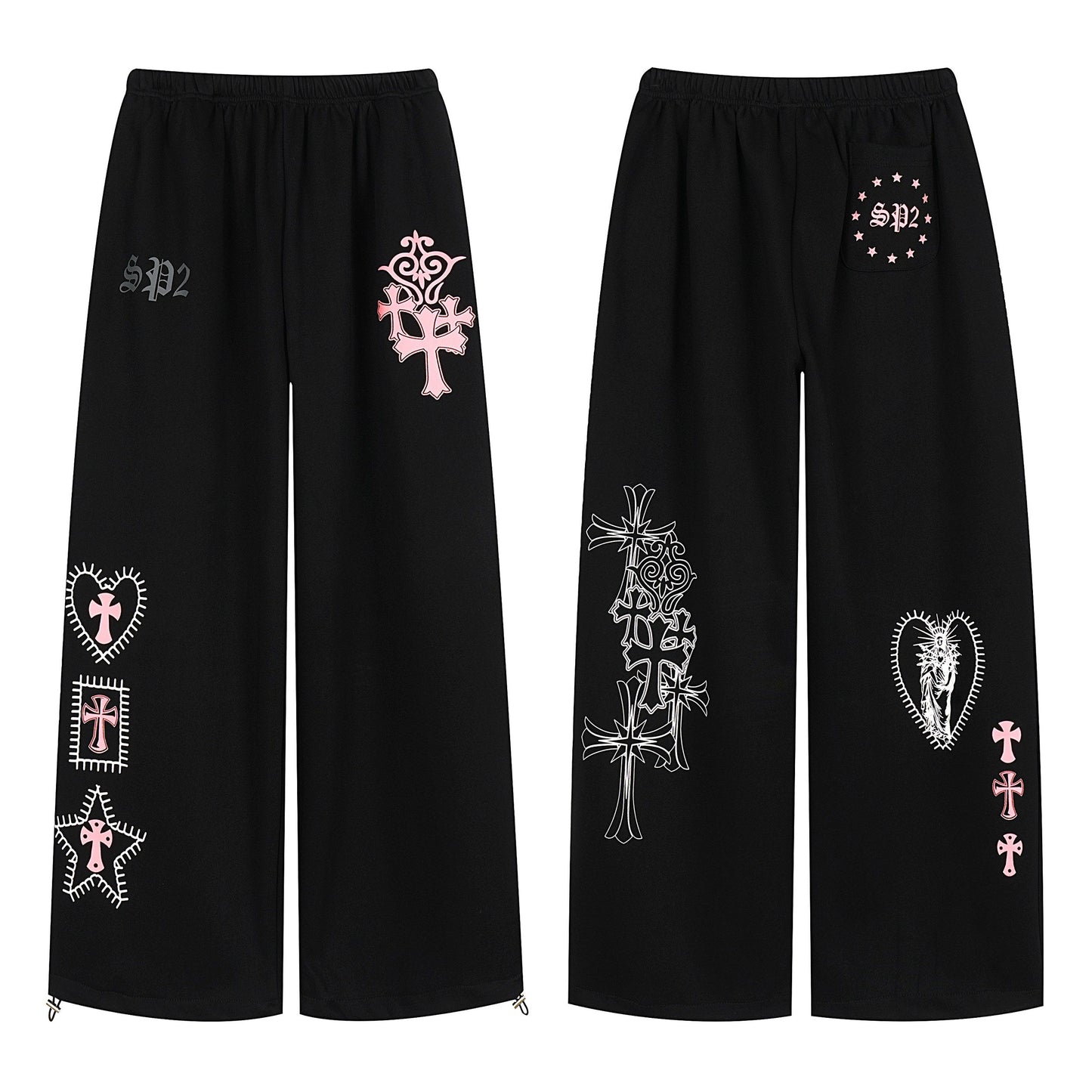 CapCabin Gothic Cross Graphic Sweatpants