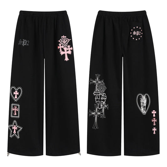 CapCabin Gothic Cross Graphic Sweatpants