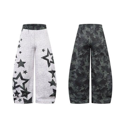 CapCabin Camo Star Wide-Leg Sweatpants