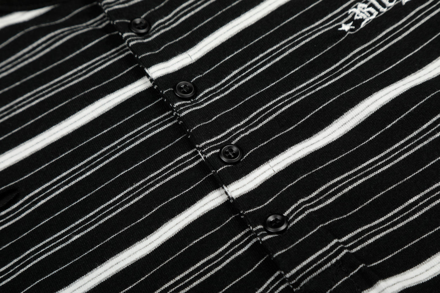 CapCabin Striped Henley Long Sleeve Tee