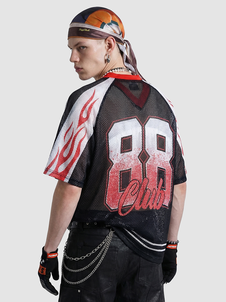 CapCabin “College 88 Flame” Mesh Jersey T-Shirt