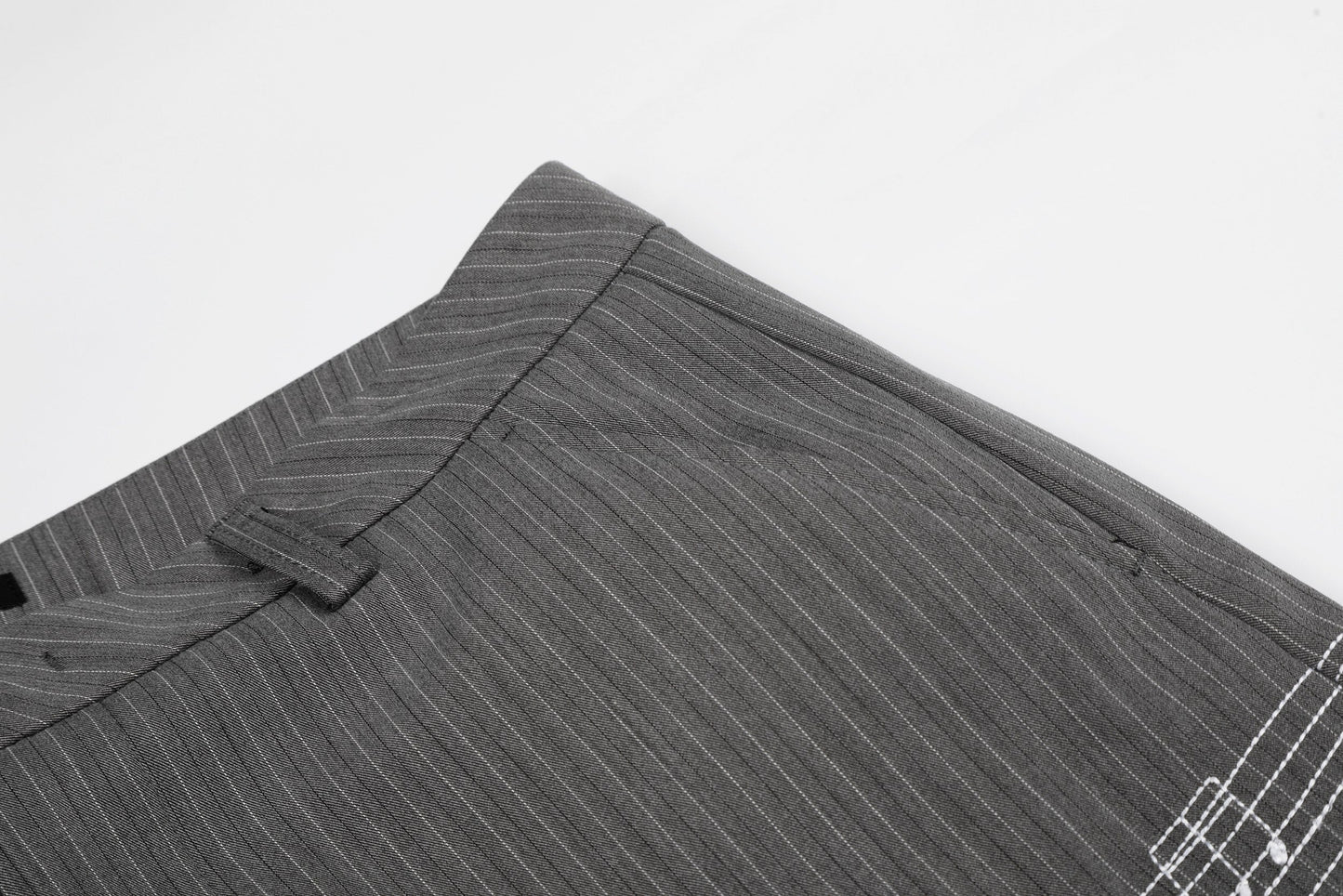 CapCabin “Pinstripe Symphony Wide-Leg Pants”