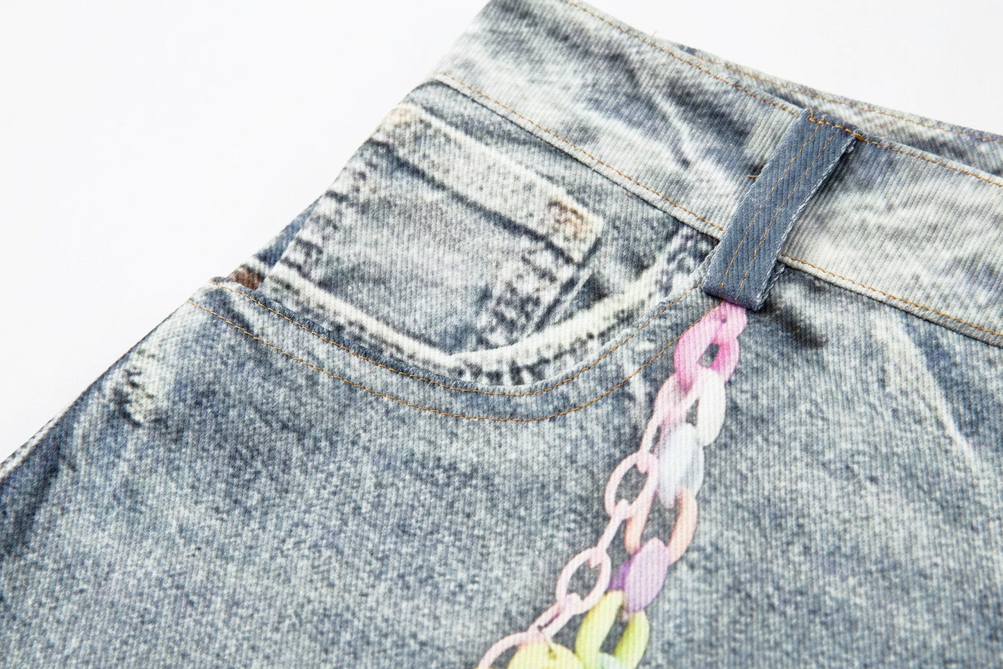 CapCabin “Vintage Charm Patch Denim Shorts