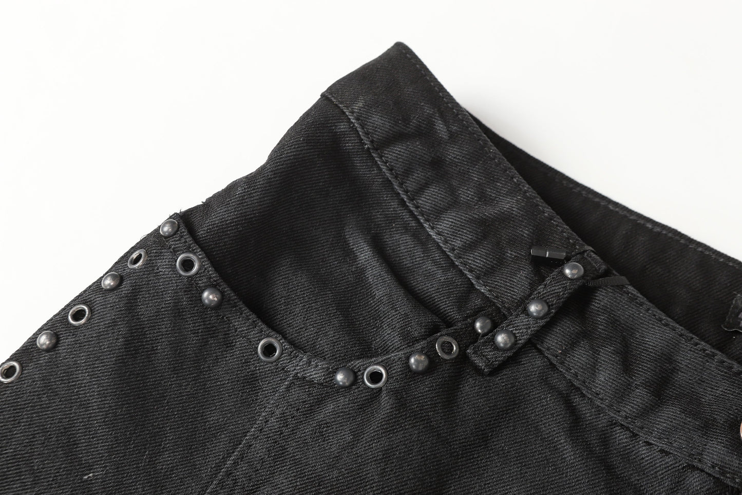CapCabin Studded Panel Wide-Leg Jeans