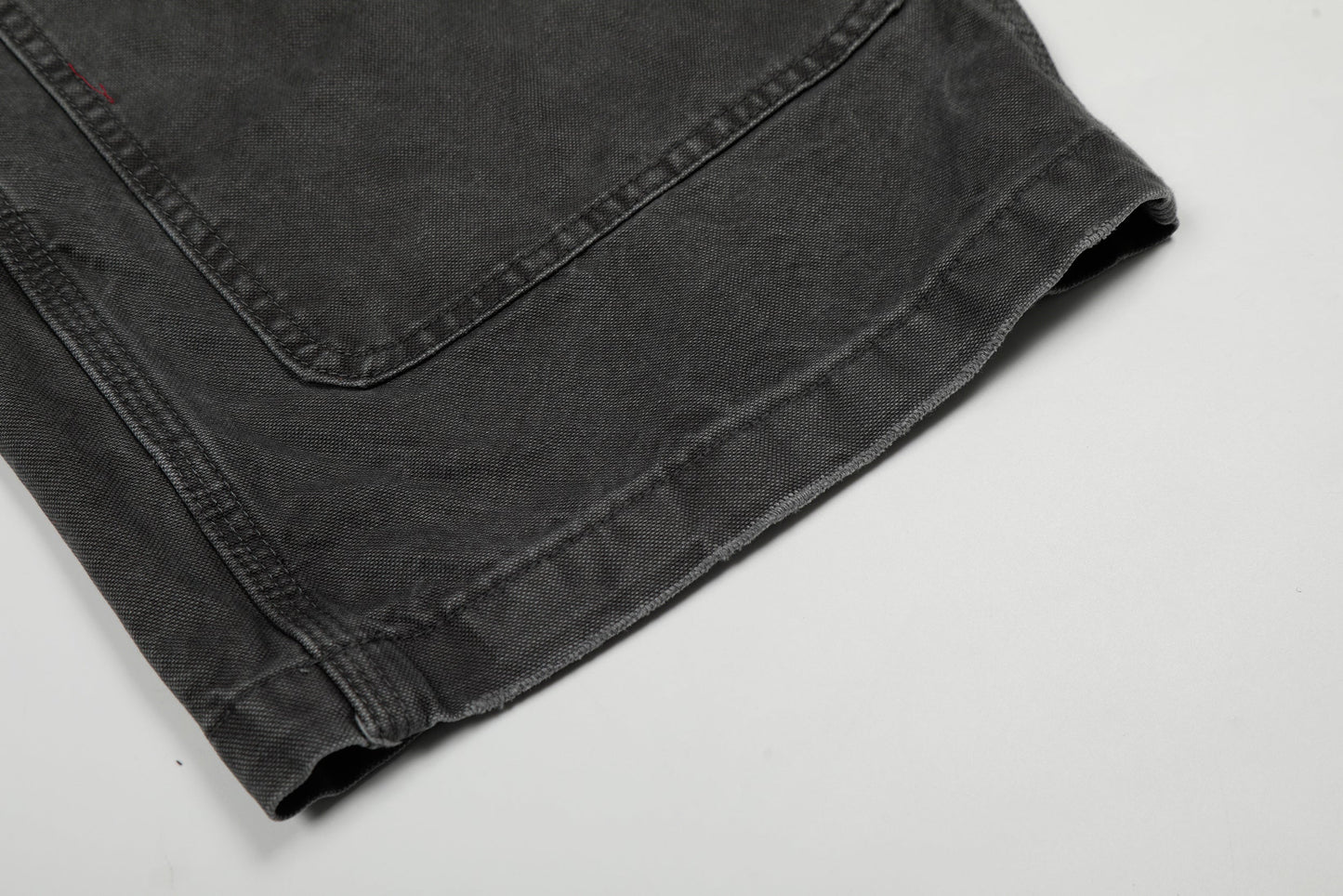 CapCabin Washed Utility Wide-Leg Denim Pants