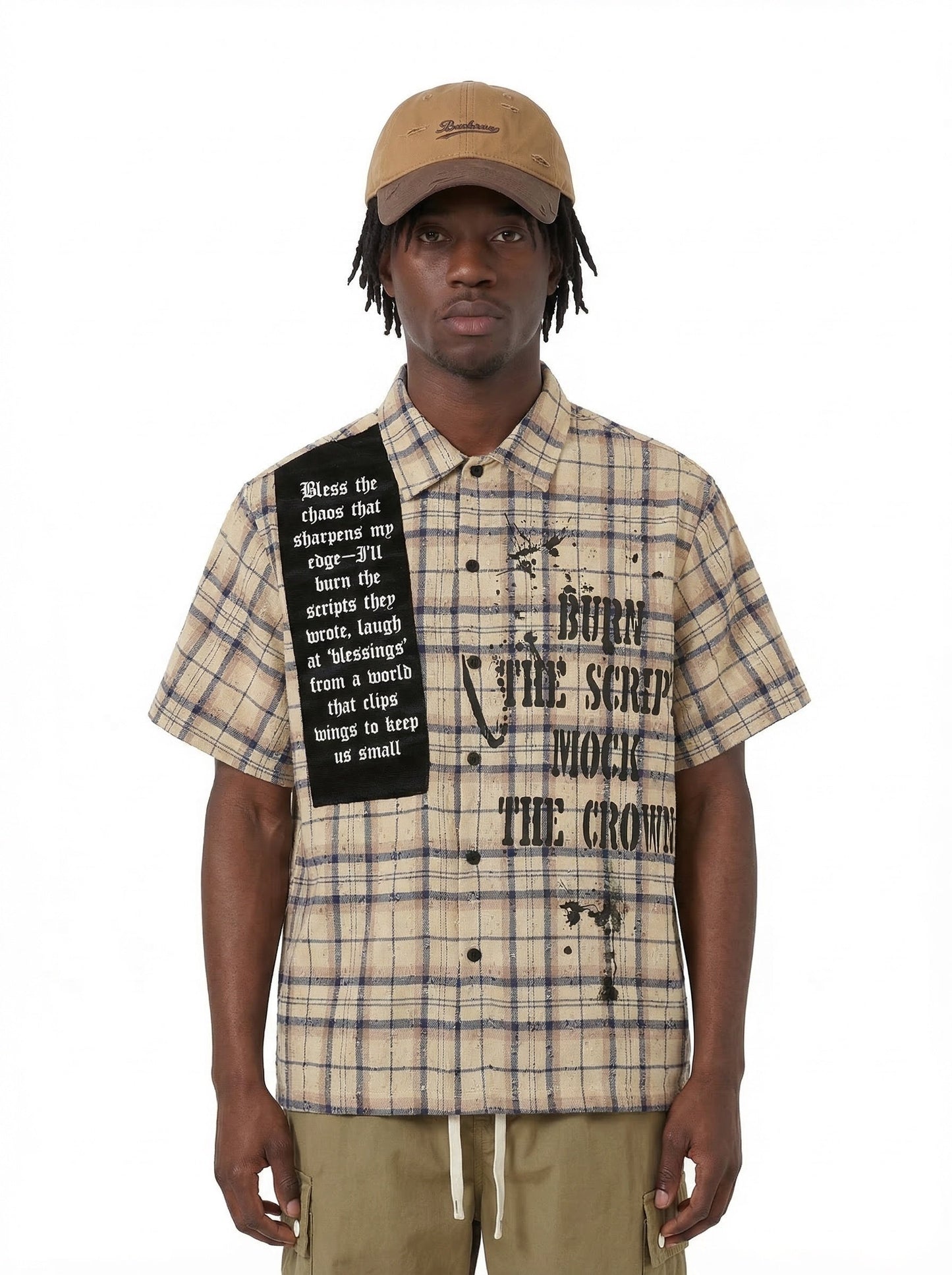 CapCabin “Burn The Script” Plaid Shirt