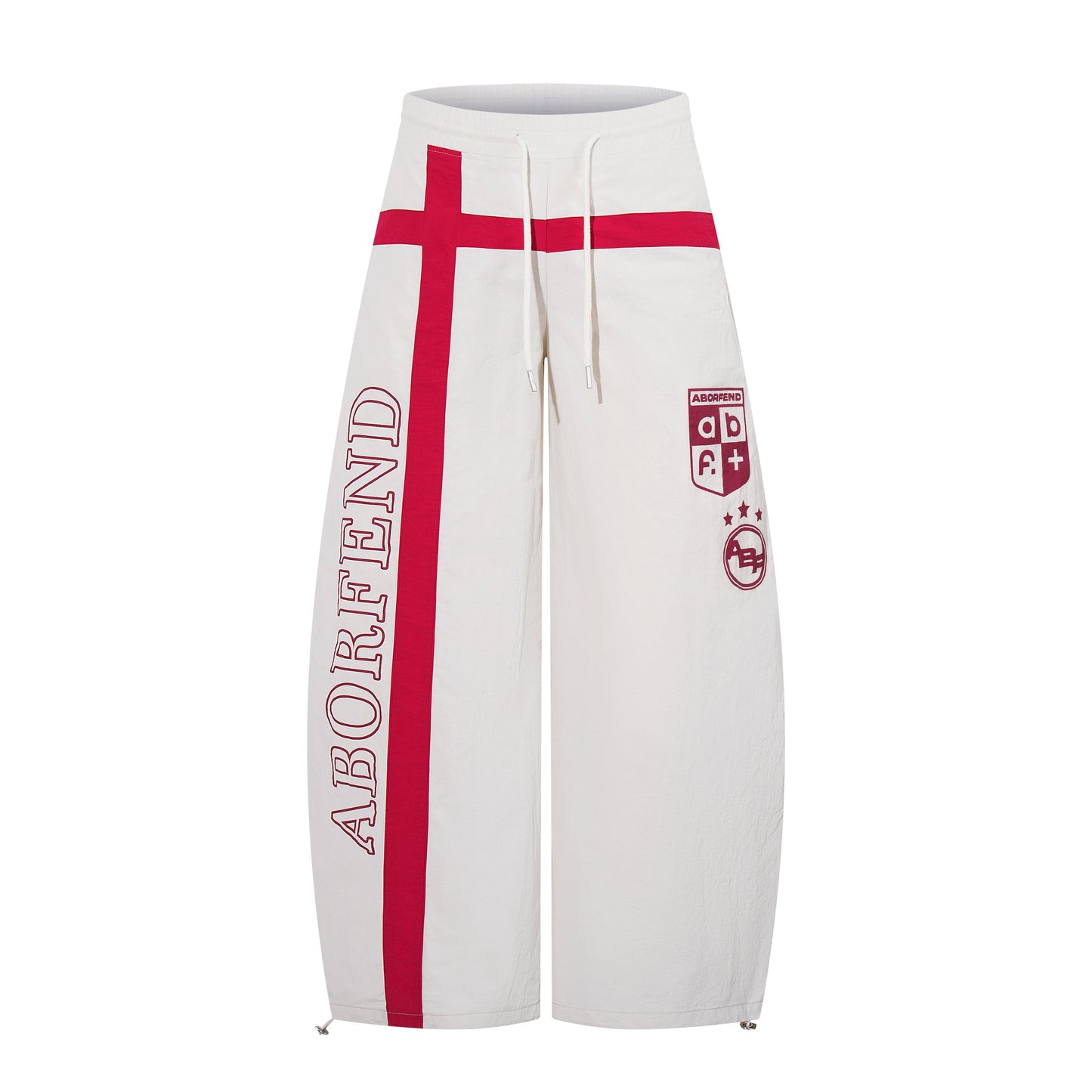 CapCabin Cross Graphic Wide-Leg Track Pants