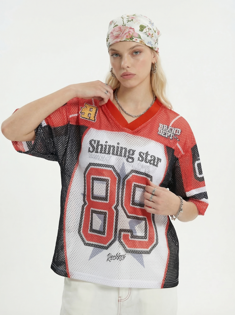 CapCabin “Shining Star 89” Mesh Jersey T-Shirt