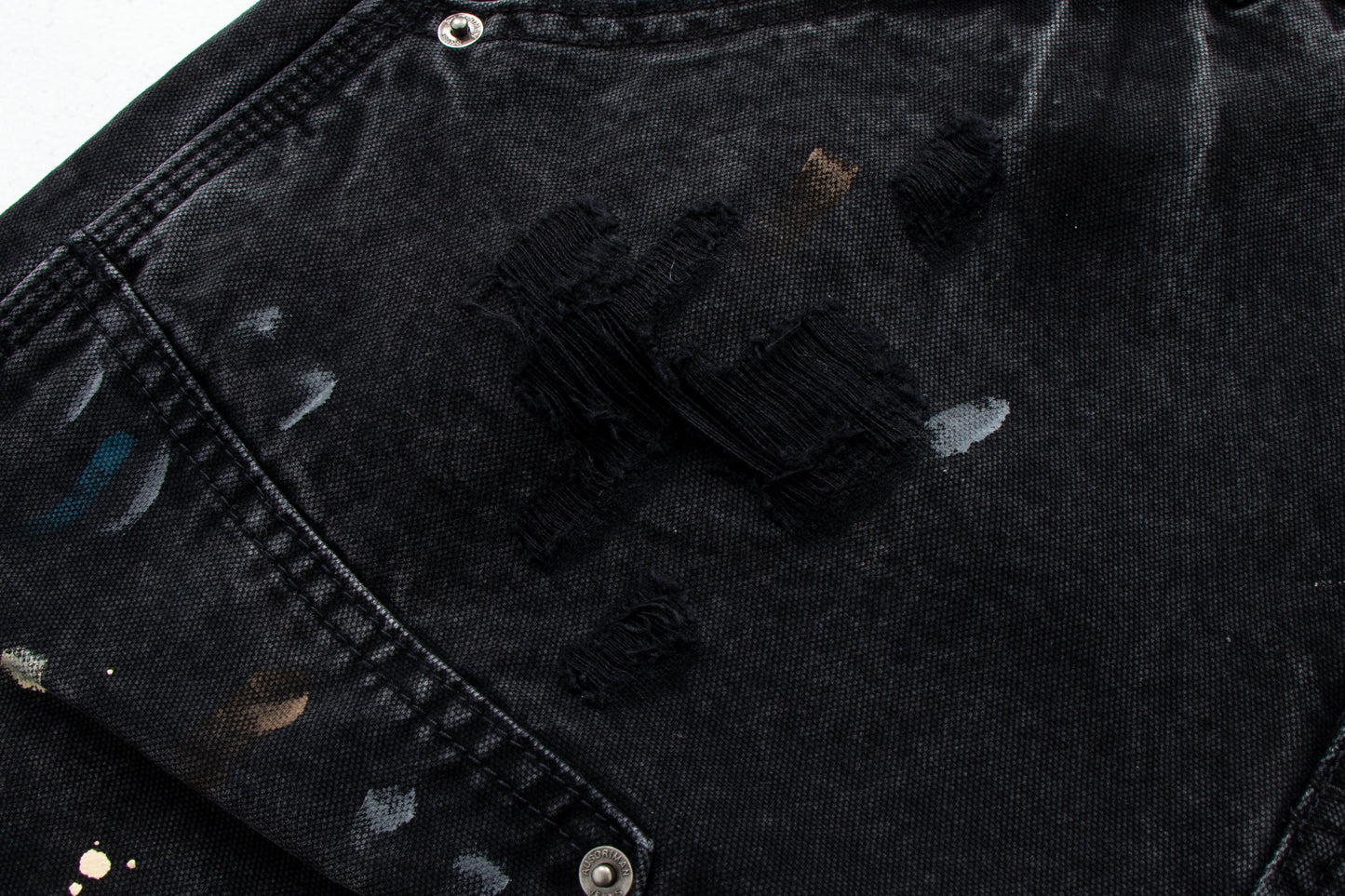 CapCabin Distressed Workwear Denim Pants