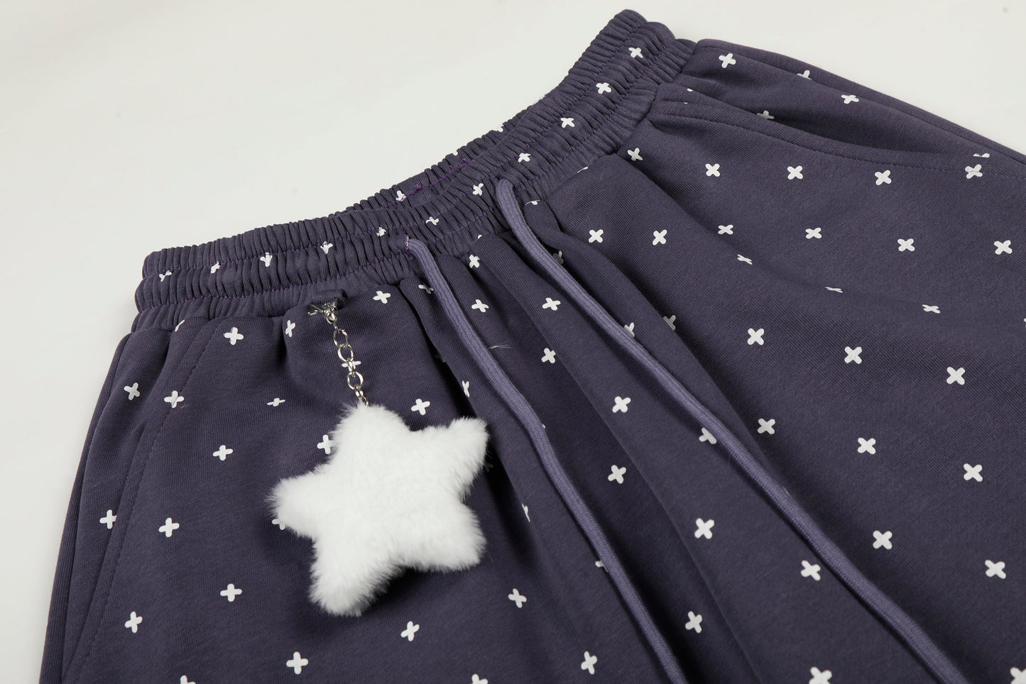 CapCabin Star Pattern Wide-Leg Pants
